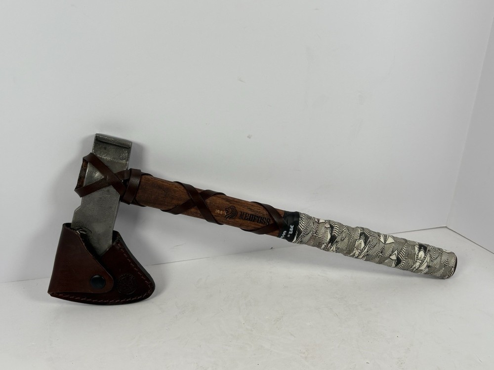 NedFoss 16 inch Viking Tomahawk Axe Sharp Bearded Axe Handle Loose