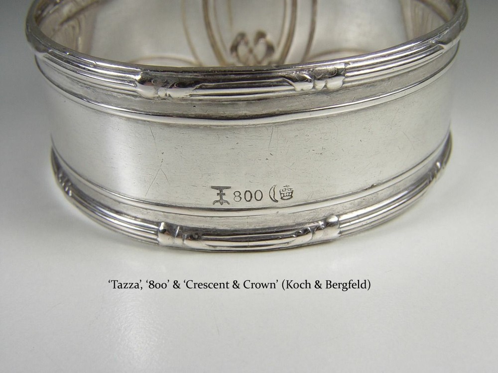 BEAUTIFUL ANTIQUE SOLID SILVER KOCH & BERGFELD NAPKIN RING