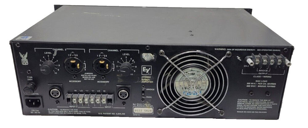 Electro Voice AP2600A 2-Channel Power Amplifier AP 2600 A