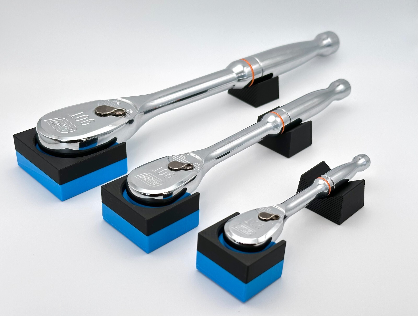 Modular Ratchet Organizers, Magnetic Base 1/4", 3/8", 1/2" | No Ratchet