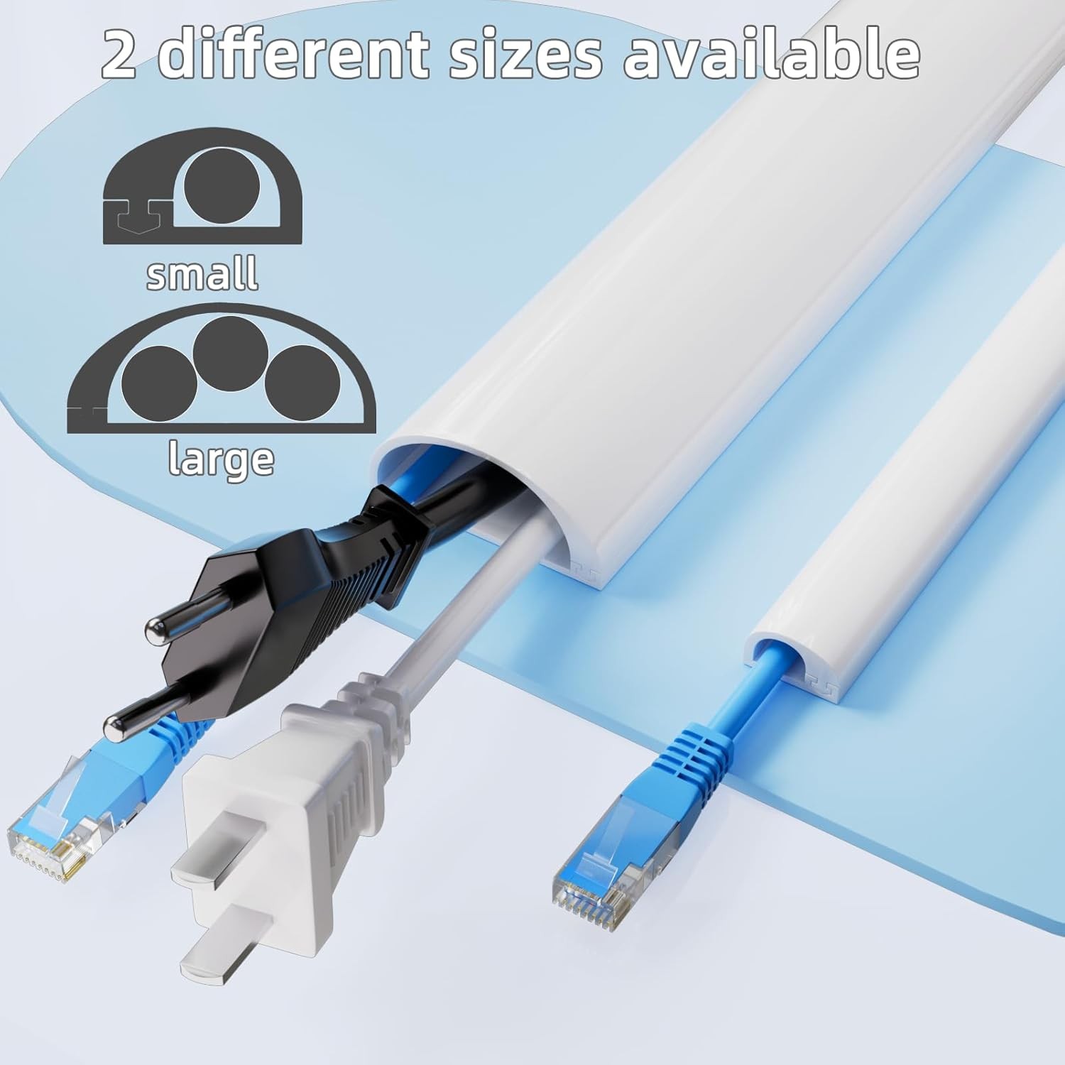 39”-197'' Cord Hider for Wall Mounted TV Adhesive One-Cord Cable Hider for Wall