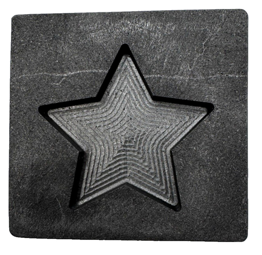 Graphite Ingot Mold for Casting 5 oz Gold Star