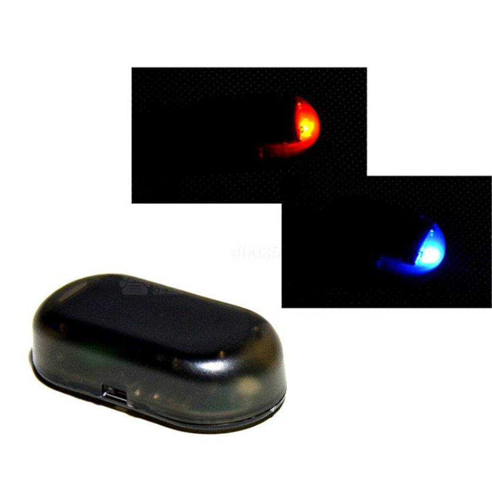 Fake Solar Auto Car Alarm Light Led Warn Security System Theft Flash Accessories