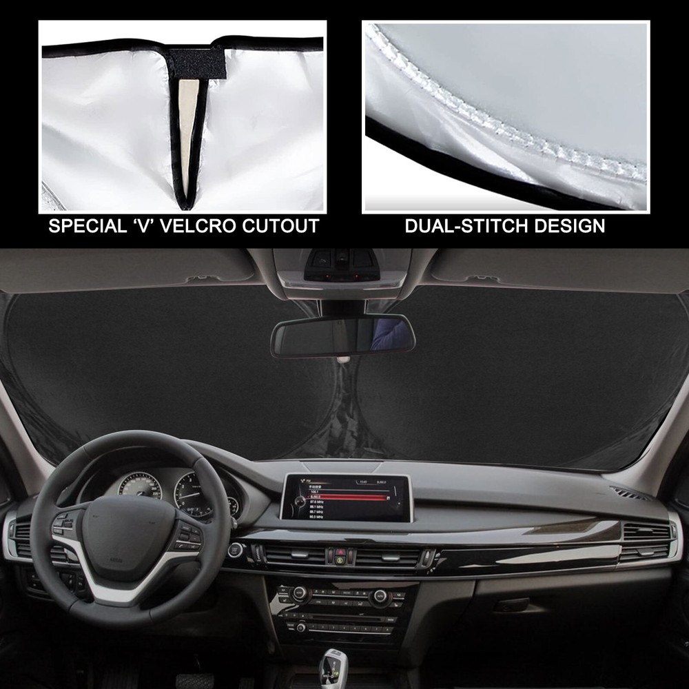 For 1996-2025 Chevy Express Front Windshield Sun Shade Foldable UV Block Cover