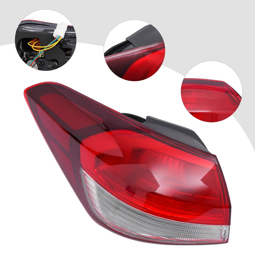 Left Driver Side Halogen Outer Tail Light Taillamp for 2017 2018 Kia Forte Sedan