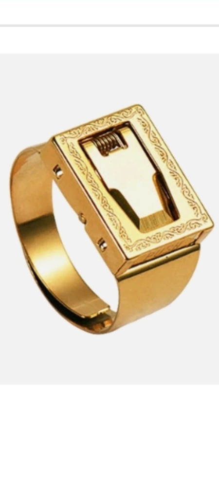 SELF RING  PERSONAL TOOL GOLD PLATED  NEW WITH BOX.