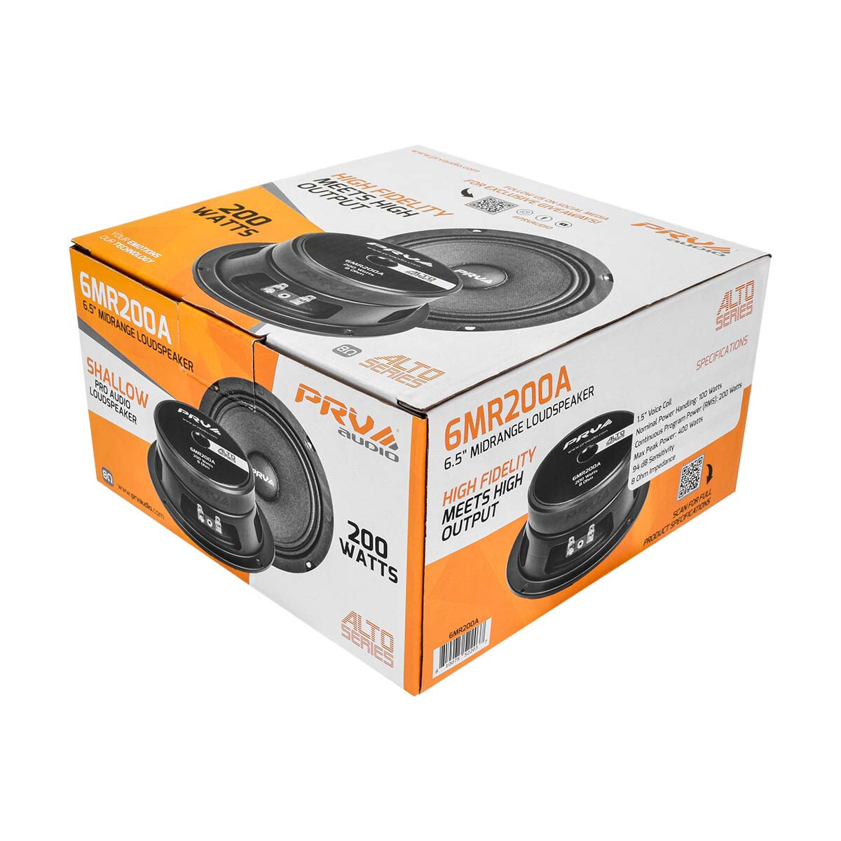 4x PRV Audio 6MR200A Midrange ALTO Car Audio 6.5" Speakers 8 Ohm 6MR PRO 800W