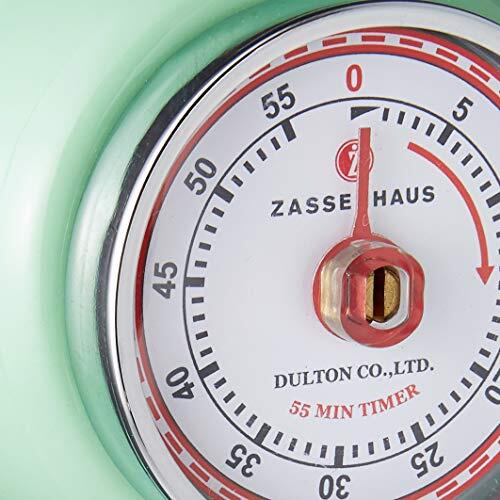 Magnetic Retro Kitchen Timer, Classic Mechanical Cooking Timer (Mint Green)