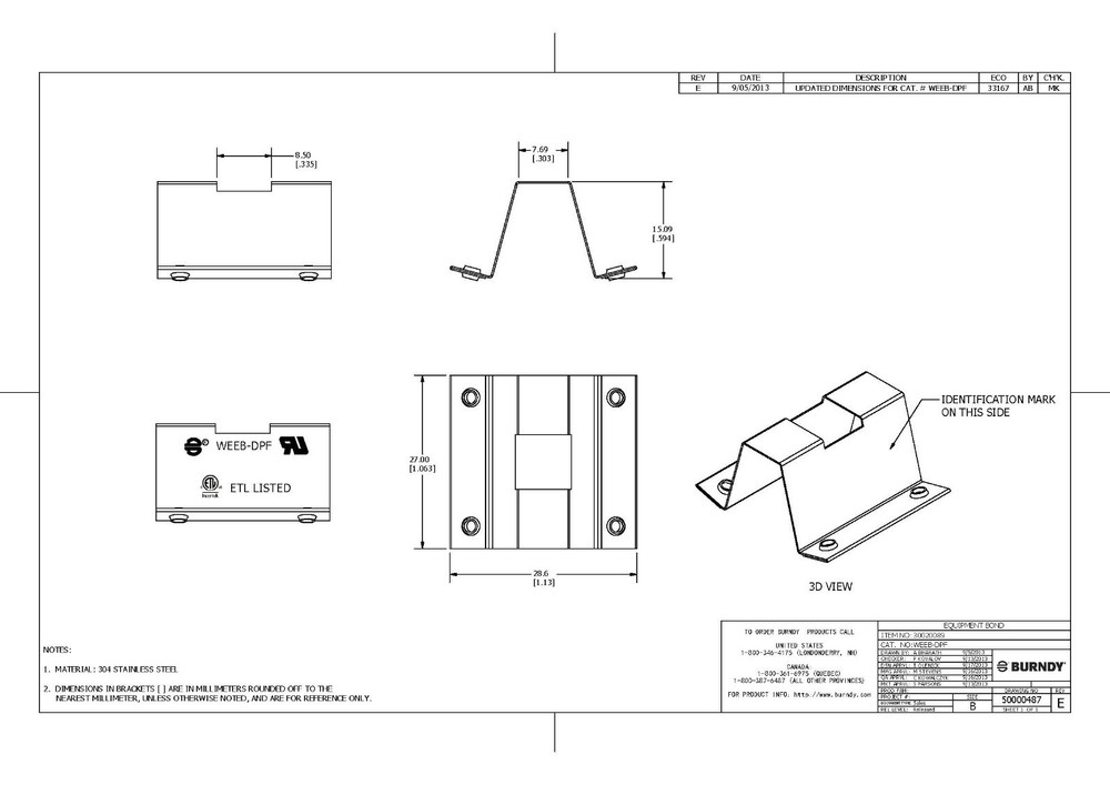 WEEB DPF Grounding Clip, QTY 50