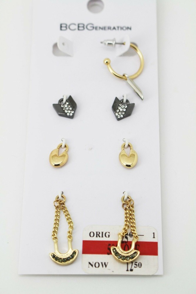 BCBGeneration Tri-Tone Modern Earring Charms