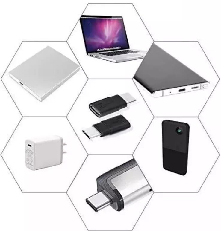 Cellularize USB C Extender Adapter (2 Pack) 40Gbps 140W Short Dock Extension