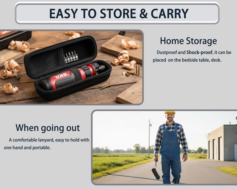 Compact Tool Storage Case for SKIL 4V Cordless Screwdriver – Best Carry Solution