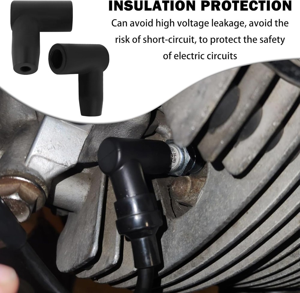 16PCS Spark Plug Boot,HEI 90° Wire Ends with Black, Silver