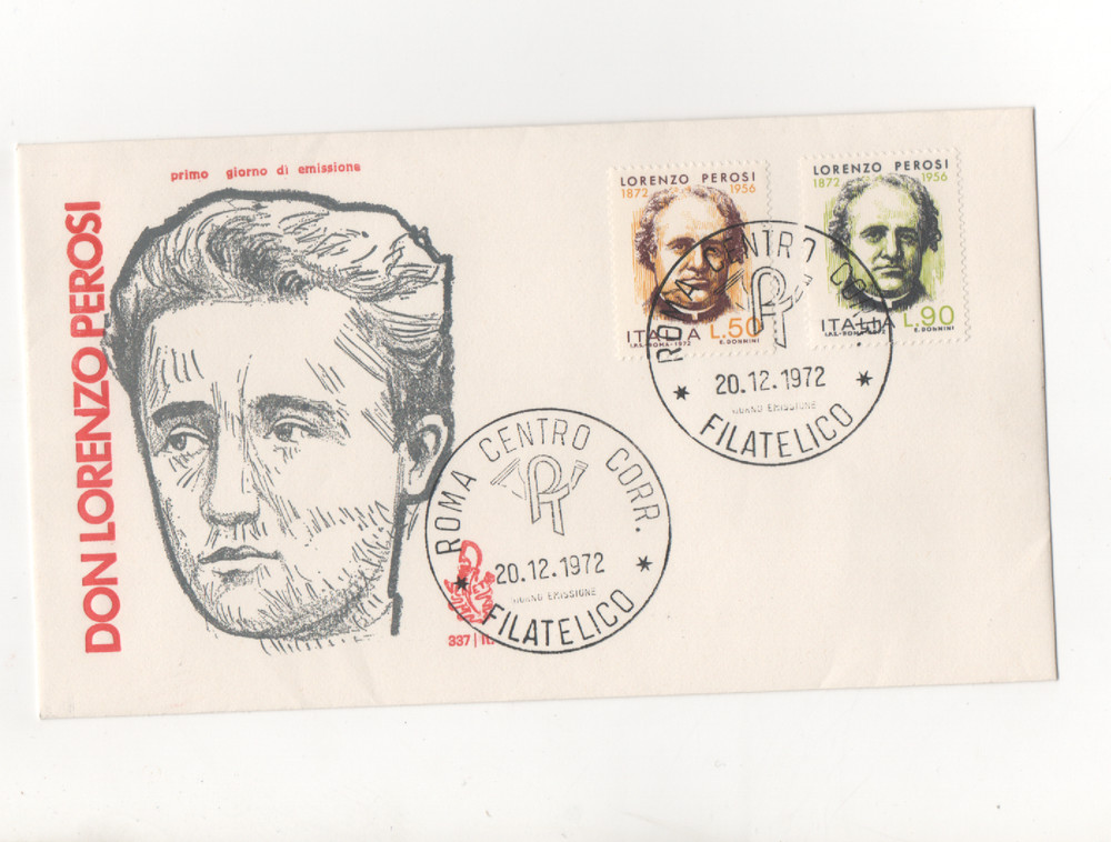 ITALY - FDC - 1972 - LORENZO - PEROSI - VENETIA