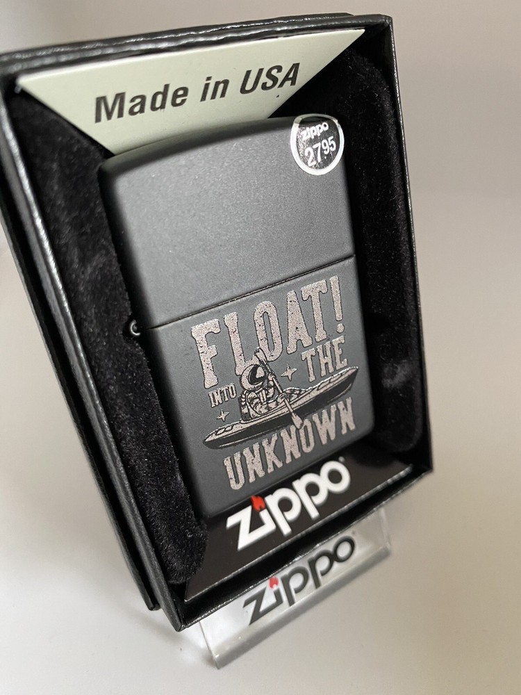 Zippo Float The Unknown On A Black Matte 2022 Lighter