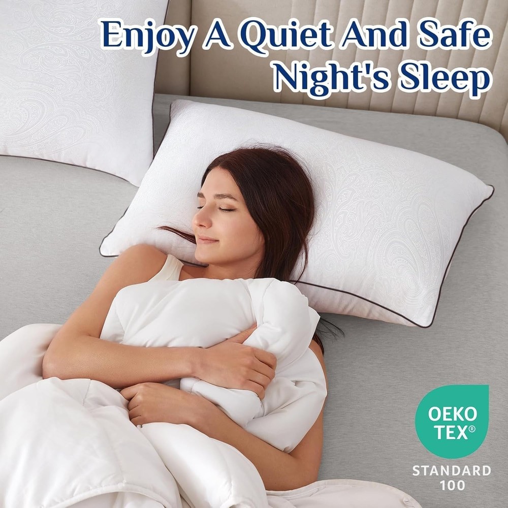 Plush Down Alternative Pillows - Machine Washable & Vacuum-Sealed for Freshness