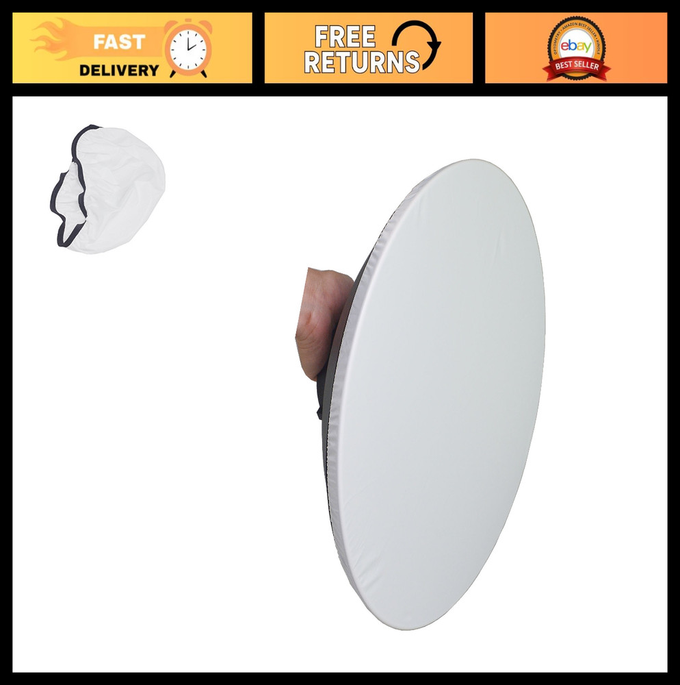 2Packs 17" Beauty Dish Diffuser Sock - Soft White Cover for Flash & Strobe Light