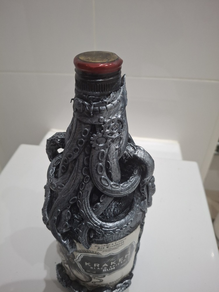 Kraken Rum Bottle Steampunk Style EMPTY