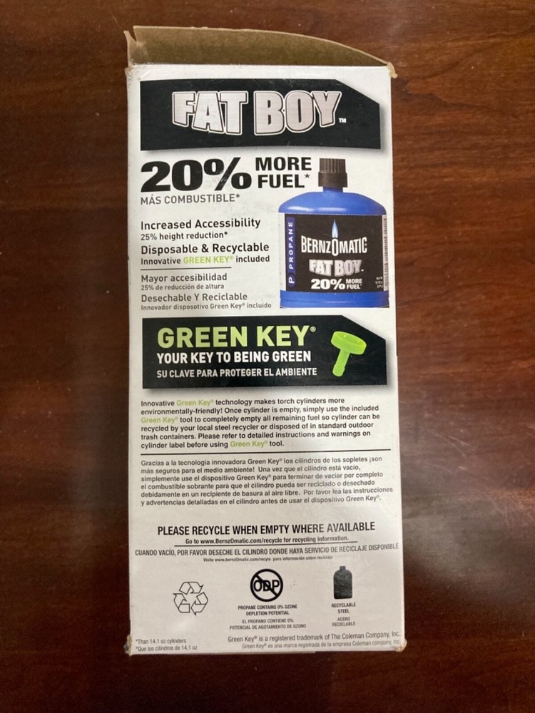 BernzOmatic Ul100 with Fat Boy - solid brass torch kit - 20% more propane