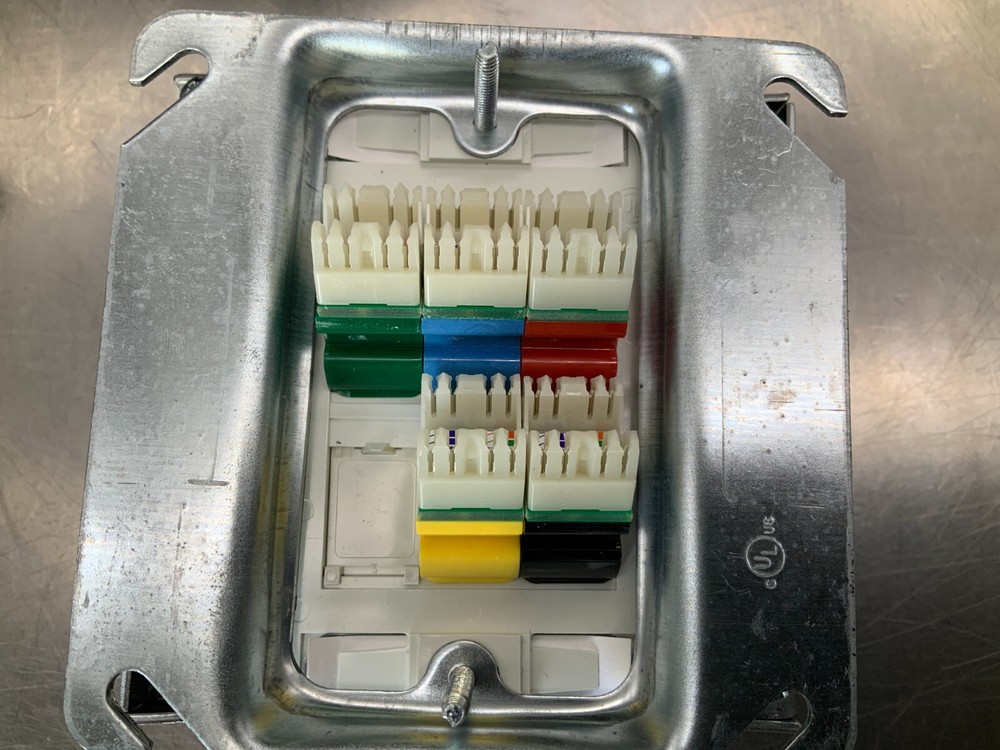 (2) Electrical Outlet Box with Siemon RJ45 Outlets