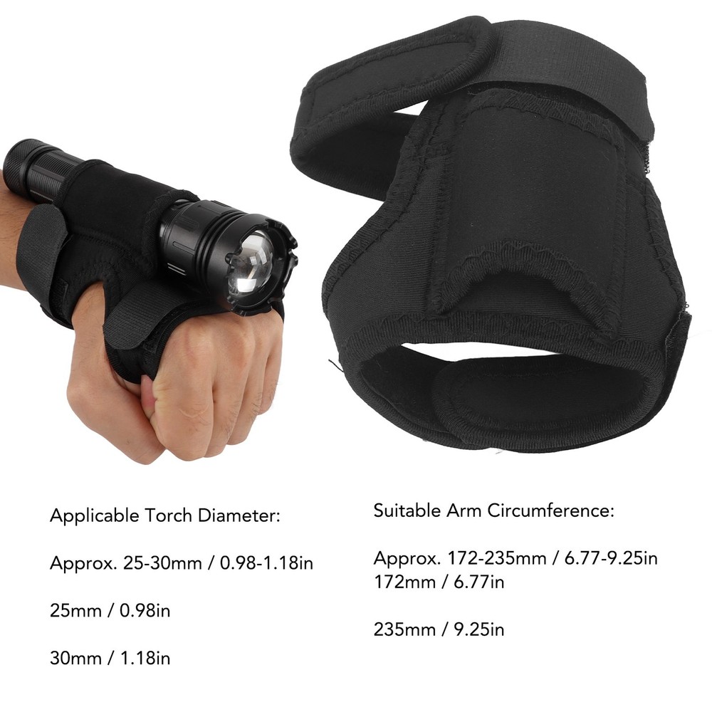Diving Flashlight Holder Sturdy Nylon Arm Mount For Diving