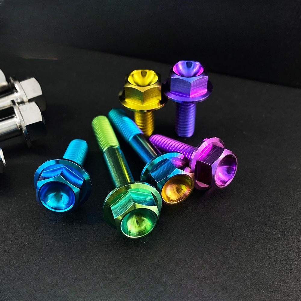 M6 Titanium Flange Bolt Hex Screw 10 15 2025 30 35 40 45 50 55 60 75 80 90 100mm