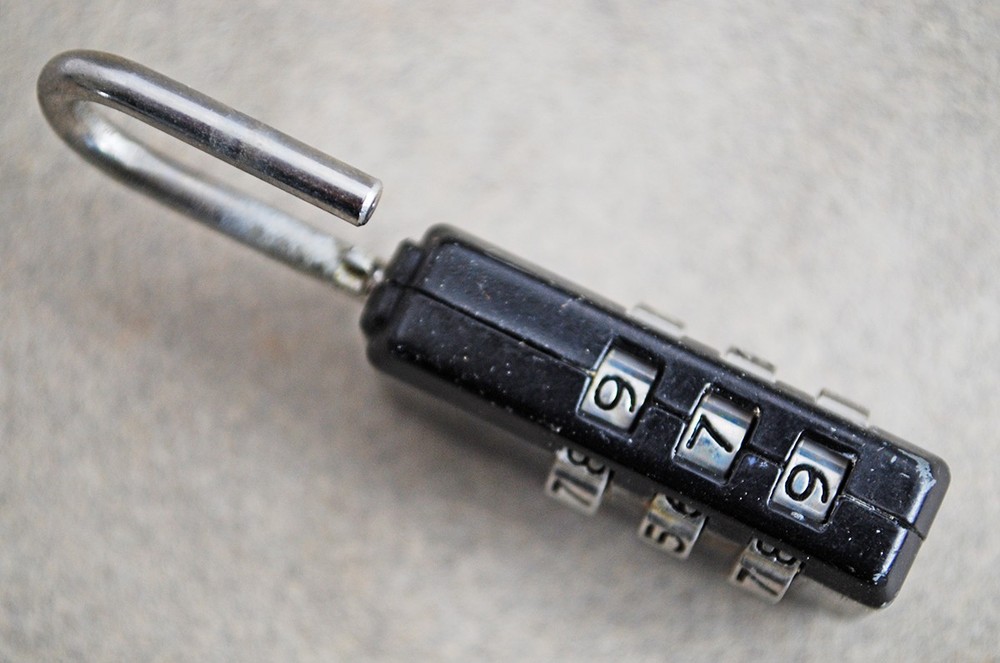 Vintage Black Voltage Valet TSA Combination Lock