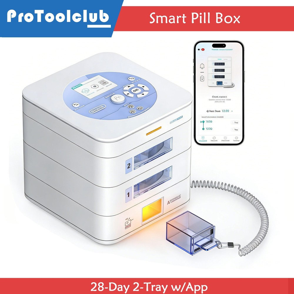 Pill box Automatic Pill Dispenser 28-Day Smart Pill Organizer Smart App Control