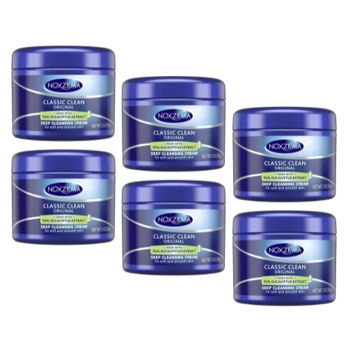 6 Pack Noxzema Classic Clean Original Deep Cleansing Creams 2Oz Each