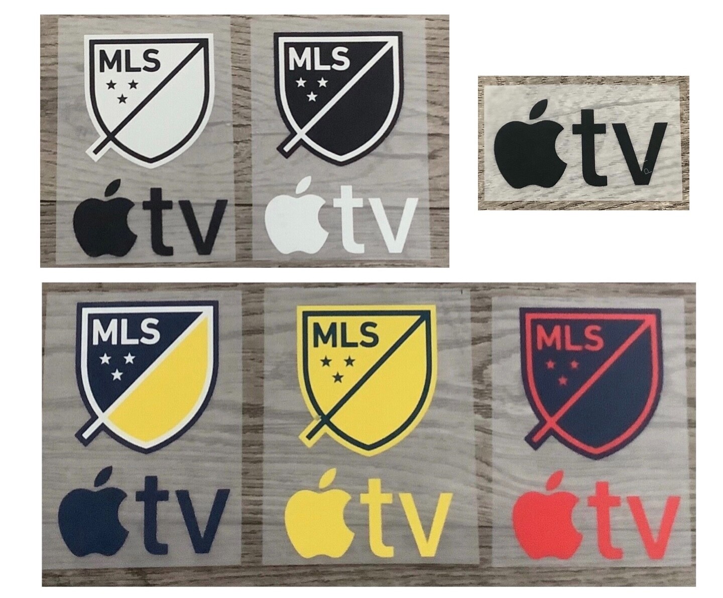 AMERICAN LEAGUE MLS SOCCER APPLE TV&SPONSOR IRON ON PATCHES