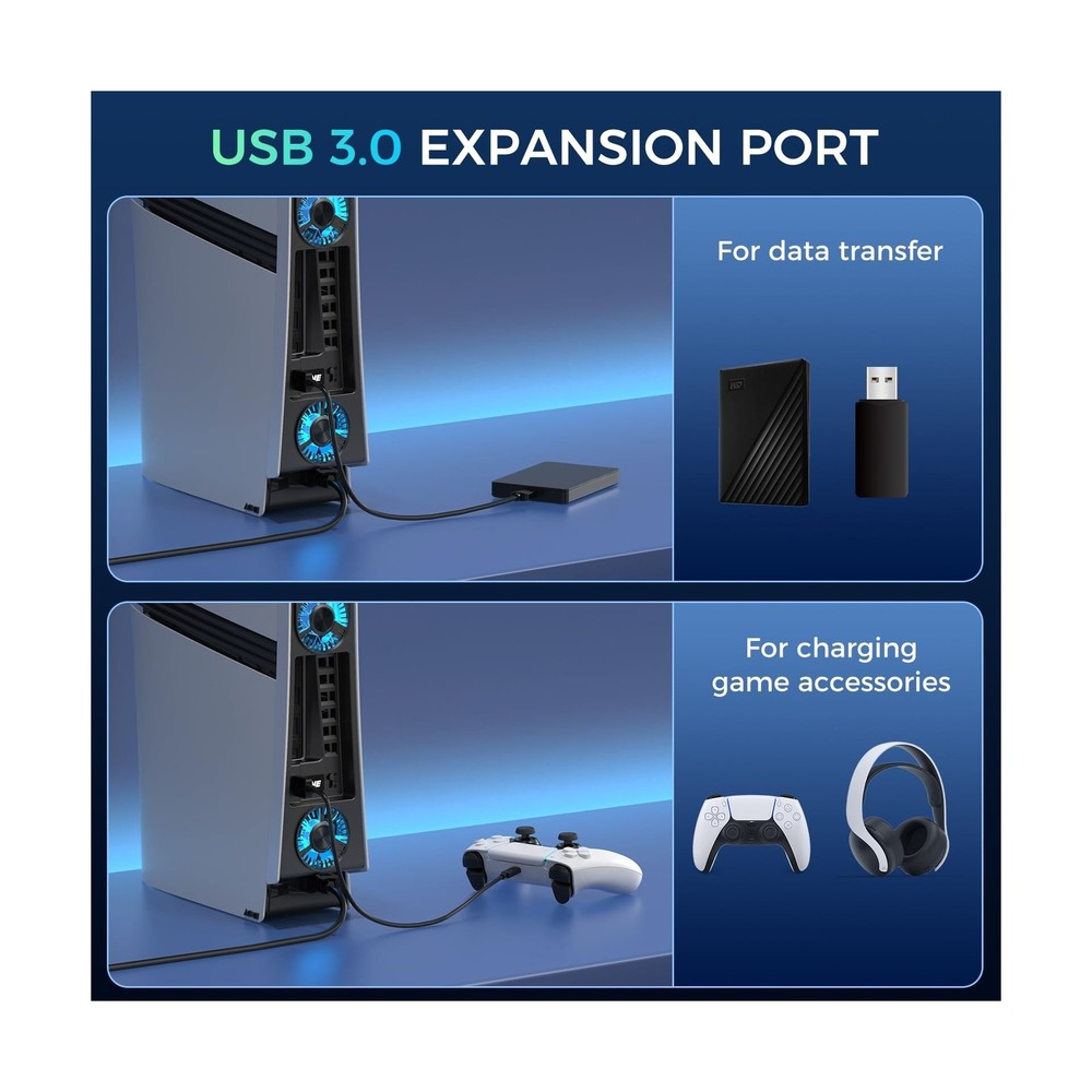 Cooling Fan for PS5 Pro, Efficient Cooler Fan with Adjustable Speed... Fast Ship