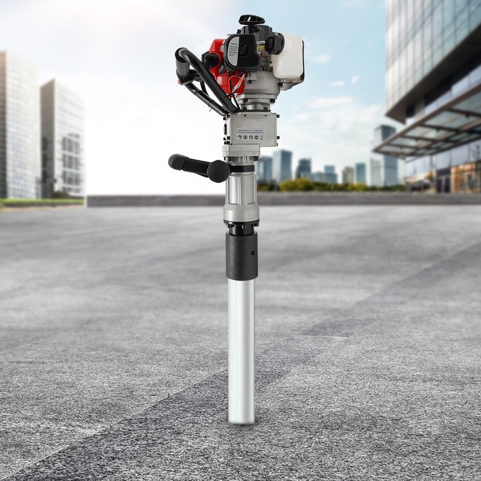 2 Stroke Gas Powered T Post Driver Fence Pile Driver Jack Hammer w/Chisel 32.7cc