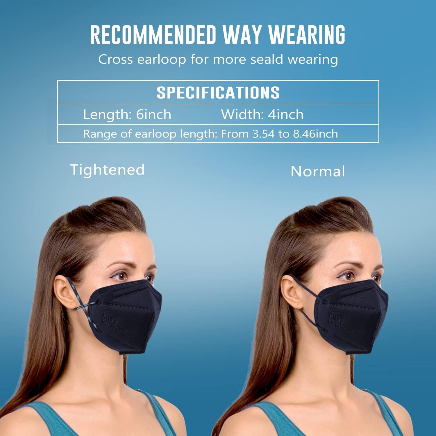 10/50/100/200 Pcs Blue KN95 Protective 5 Layer Face Mask Disposable KN95 Marks