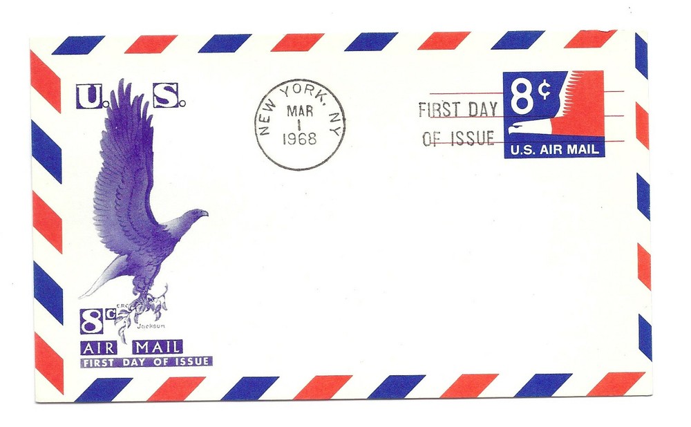 UXC9 8c Eagle Jackson FDC