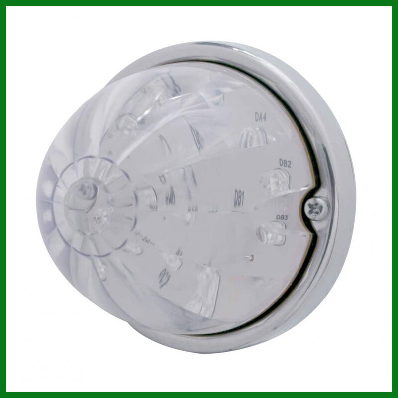 Watermelon Flush Mount Kit 17 LED Dual Function -Amber Clear Lens 37902