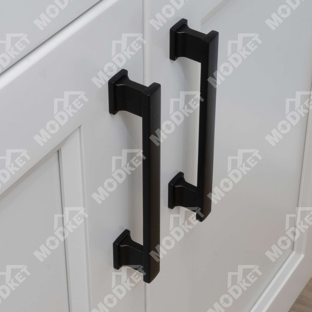 Solid Metal Matte Black Cabinet Pulls Knobs Handles Kitchen Bath Drawer Hardware