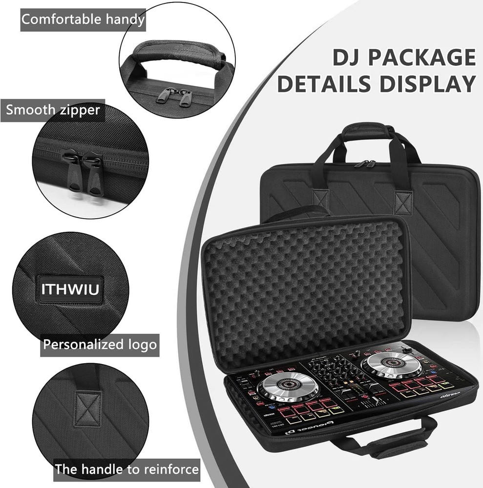 Molded Storage Case for DJ Gear with Protective Interior and External Dimensions