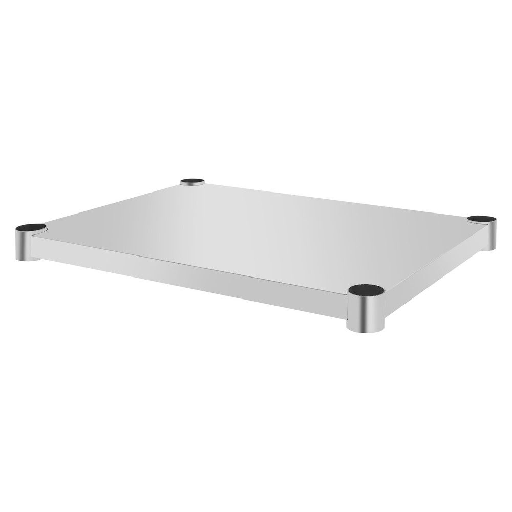 Stainless Steel Adjustable Workbench Tabletop (55x40cm) - Mid-Low Tier Silver