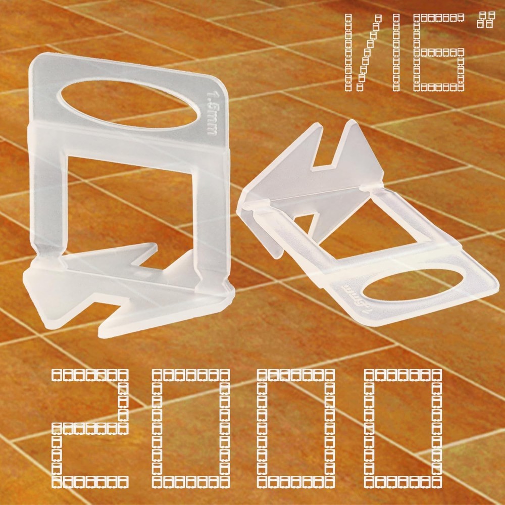 Tile Leveling System Clips 1/16" Leveler 1.5mm Clips, White