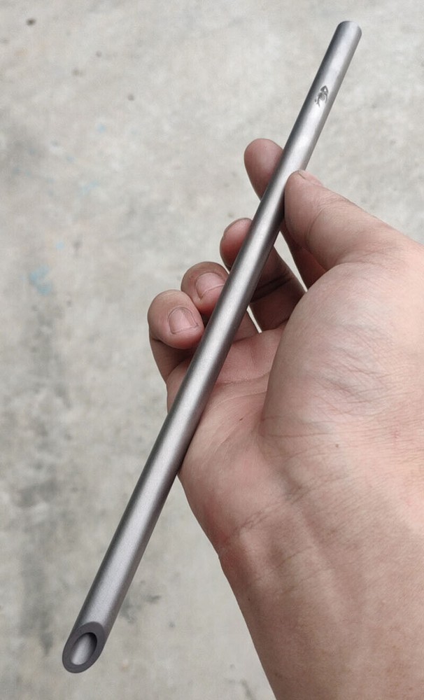1pcs EDC TA1 Titanium Drinking Straw Ti sucker Tableware 18cm/20cm
