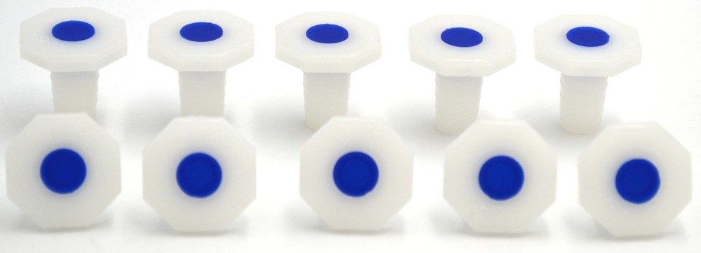 Stopper - Polypropylene - 12/21 Socket Size - 10 Pack