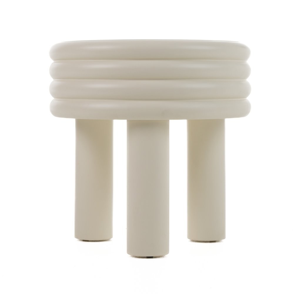 Modrest Townley - Contemporary White Round End Table