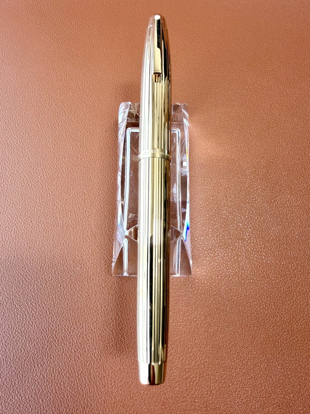 Sheaffer Imperial 440 Gold Electroplated Fountain Pen 14K Inlaid Nib Vintage