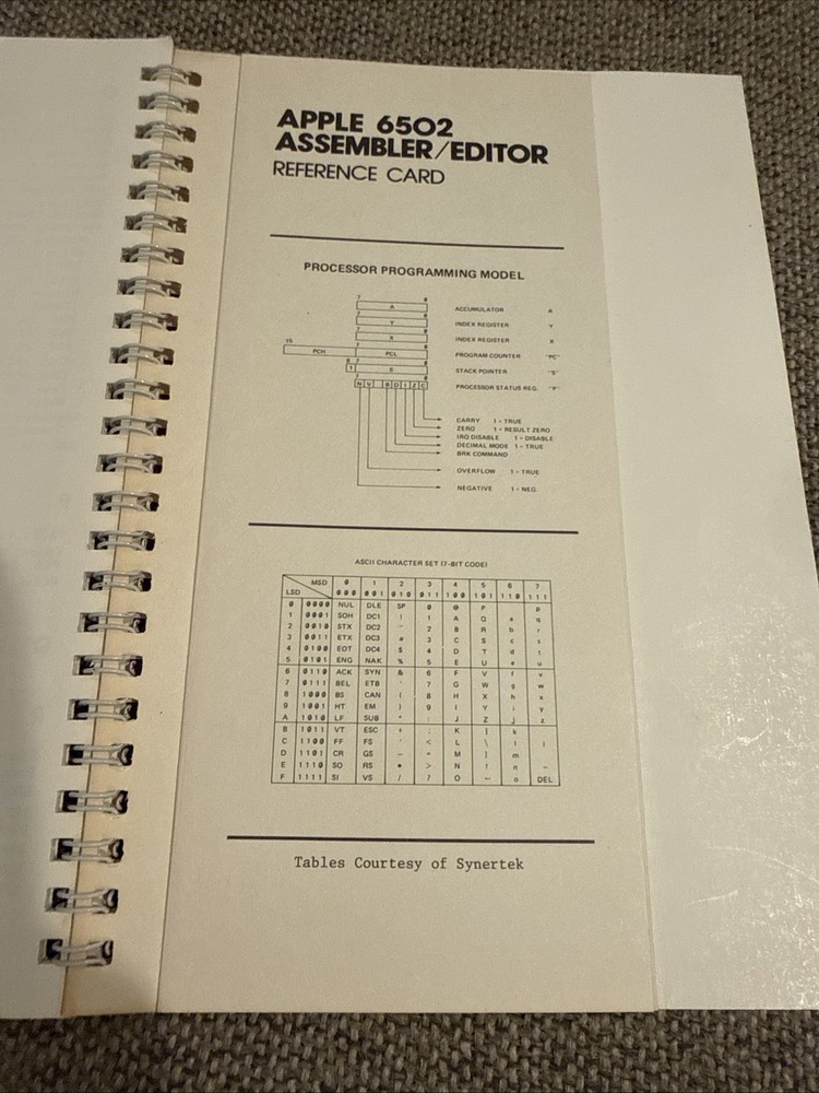 Apple Macintosh 6502 65Ø2 Assembler / Editor Manual Vintage Computing