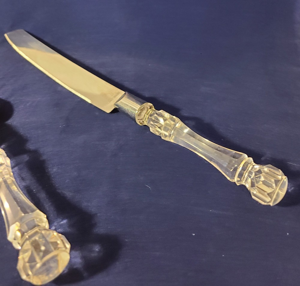 Wedding Cake Knife and Server Set with Acrylic Handle