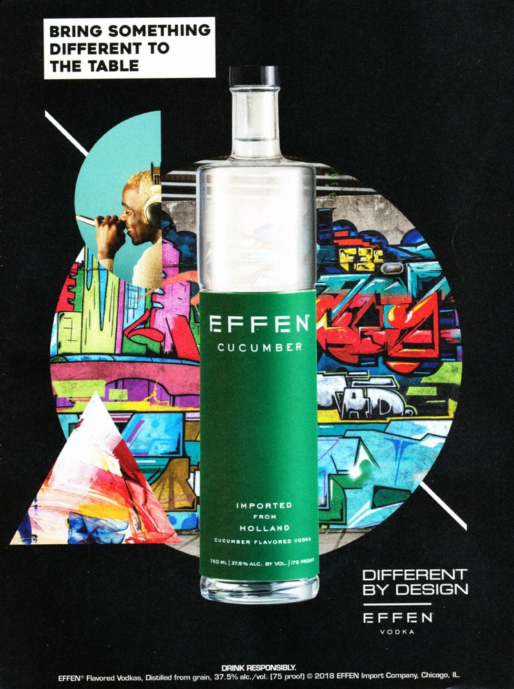 EFFEN VODKA AD #4 RARE 2018 HOLLAND