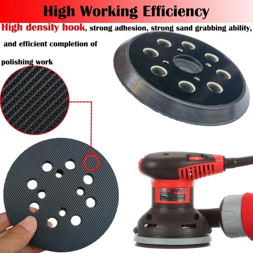2 Pack 5 Inch 8 Hole Hook and Loop Replacement Sander Pad for Milwaukee 6021-21,