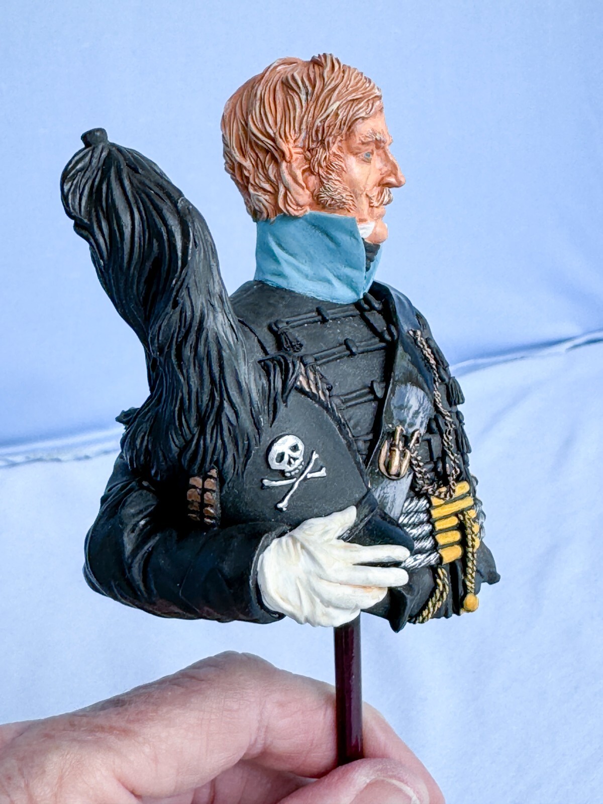 Hand Painted Britain Hussar Officer Miniature Soldier Wellington Napoleon War