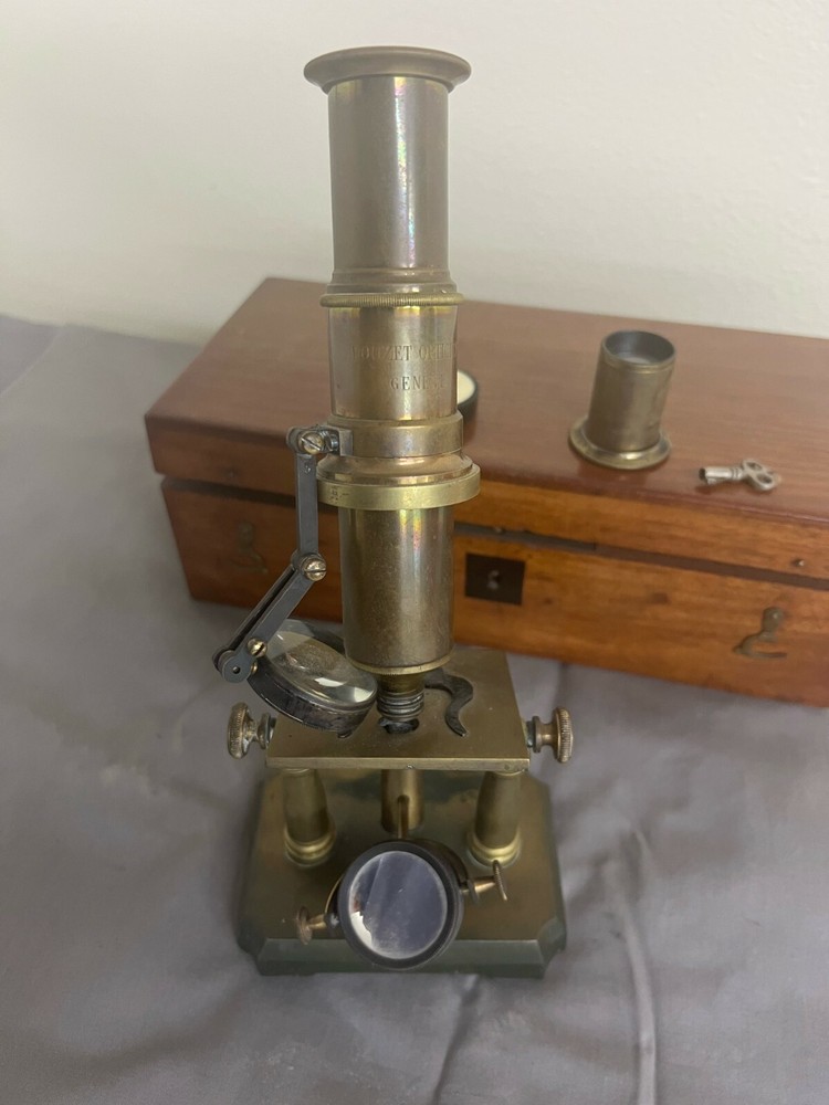 ANTIQUE MONOCULAR MICROSCOPE, 1875