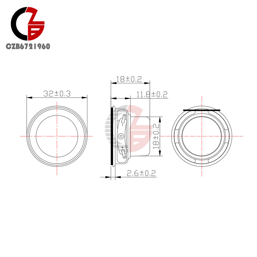 2pcs 32mm Internal Magnetic Subwoofer Mini Speaker 4Ohm Full-Range Audio Speaker